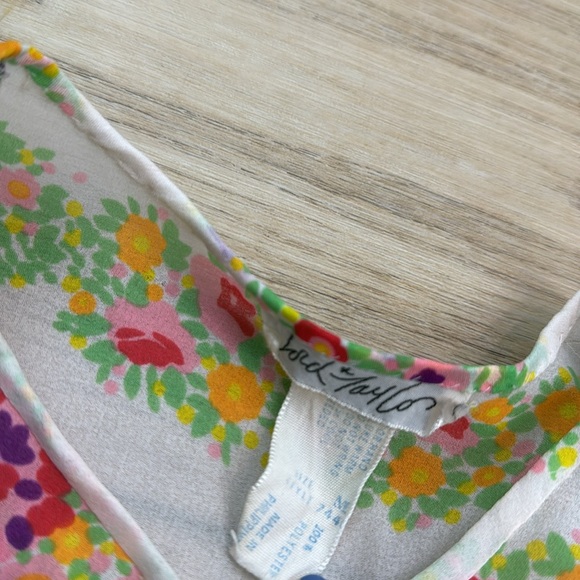 Vintage 70s Kaftan Lord & Taylor Maxi Dress Coverup Mumu Hippie‎ Flower Child - Picture 14 of 16